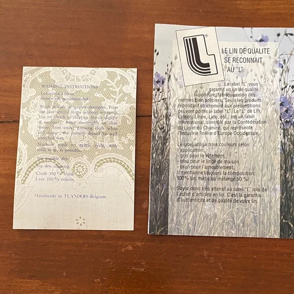 Belgian and Handmade Lace Set - Picture 3 of 8